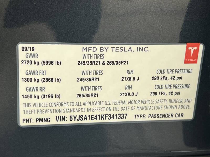 2019 Tesla Model S Performance