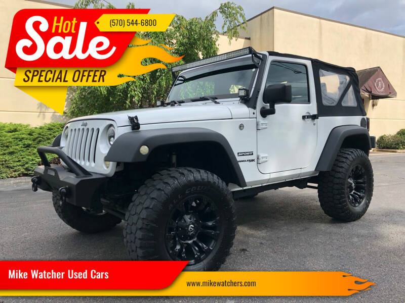 2018 Jeep Wrangler JK for sale at Mike Watchers Used Cars in Pottsville PA