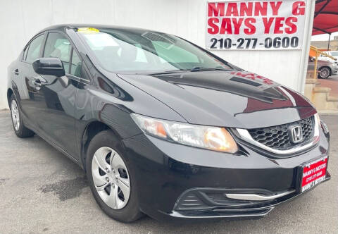 2014 Honda Civic for sale at Manny G Motors in San Antonio TX