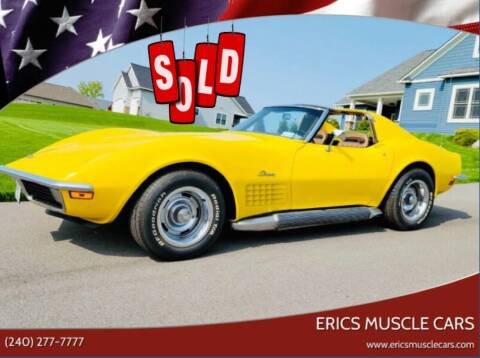 1971 Chevrolet Corvette for sale at Eric's Muscle Cars in Clarksburg MD