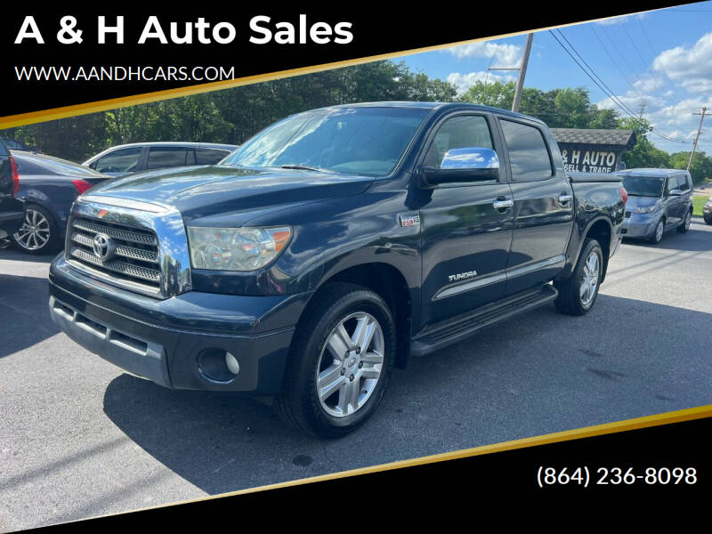 2008 Toyota Tundra for sale at A & H Auto Sales in Greenville SC