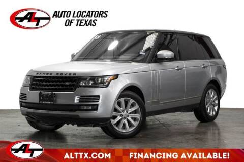 2016 Land Rover Range Rover for sale at AUTO LOCATORS OF TEXAS in Plano TX