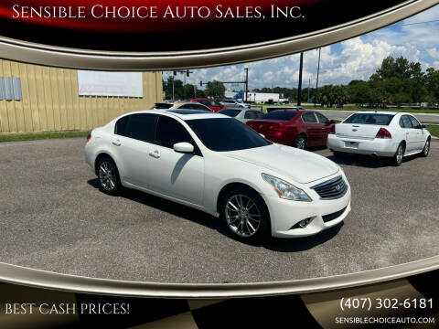 2013 Infiniti G37 Sedan for sale at Sensible Choice Auto Sales, Inc. in Longwood FL