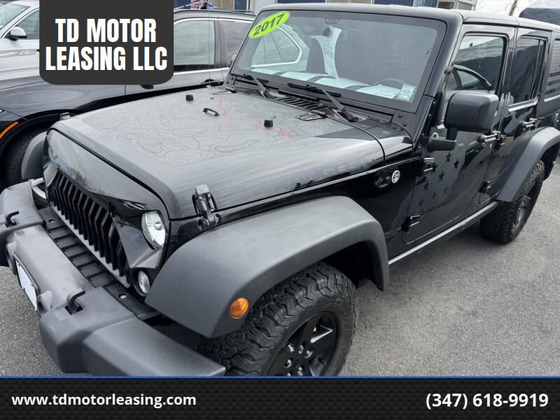 2017 Jeep Wrangler Unlimited for sale at TD MOTOR LEASING LLC in Staten Island NY