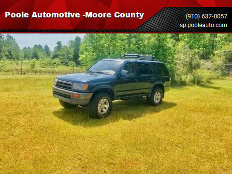 1996 Toyota 4Runner for sale at Poole Automotive -Moore County in Aberdeen NC