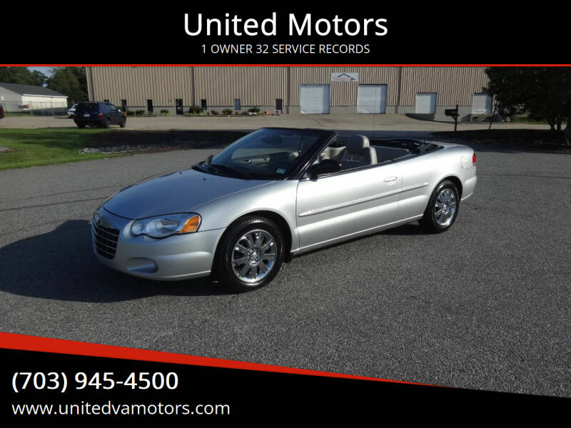 2006 Chrysler Sebring for sale at United Motors in Fredericksburg VA