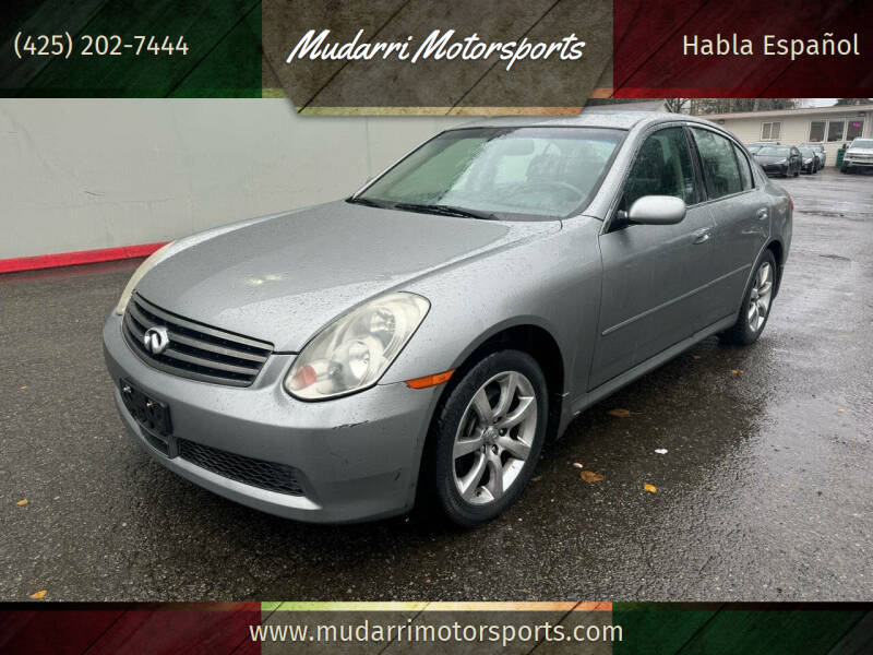 Used 2006 INFINITI G35 Base with VIN JNKCV51F66M601590 for sale in Kirkland, WA