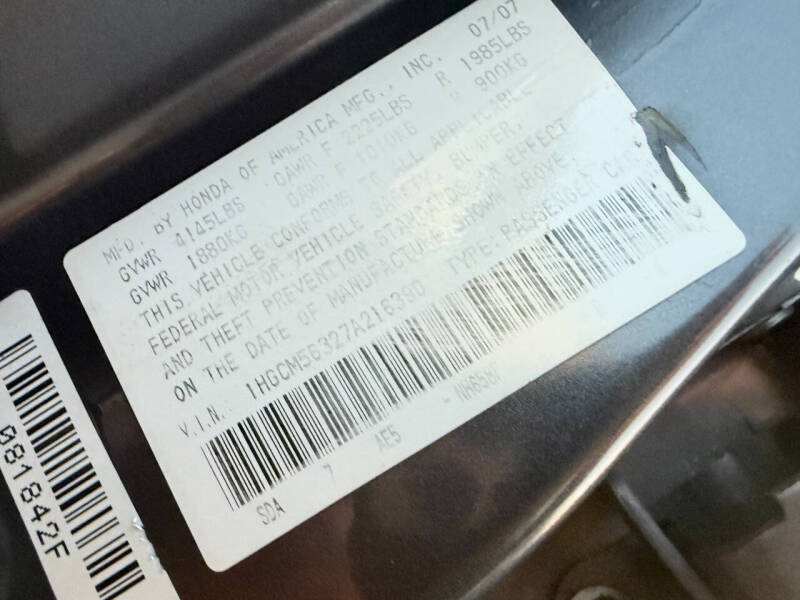 2007 Honda Accord Special Edition