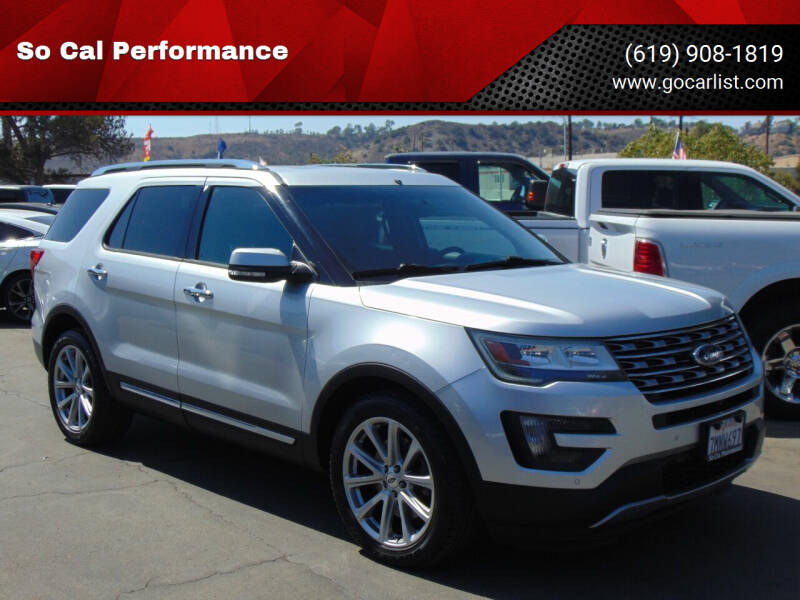 2016 Ford Explorer for sale at So Cal Performance in San Diego CA