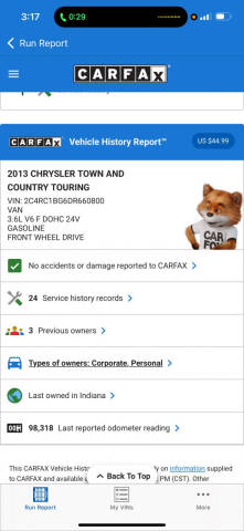 2013 Chrysler Town and Country Touring