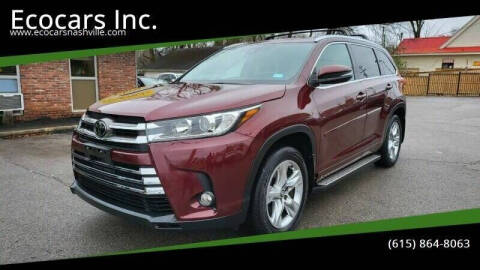 2017 Toyota Highlander for sale at Ecocars Inc. in Nashville TN