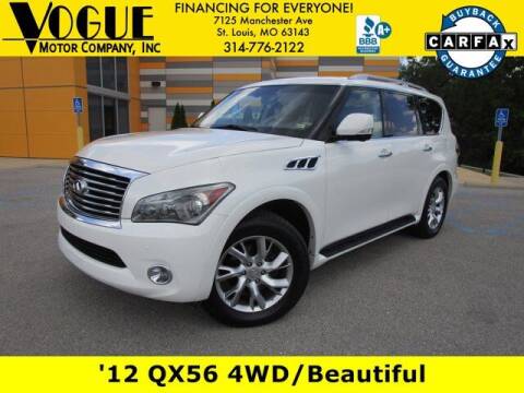 2012 Infiniti QX56 for sale at Vogue Motor Company Inc in Saint Louis MO