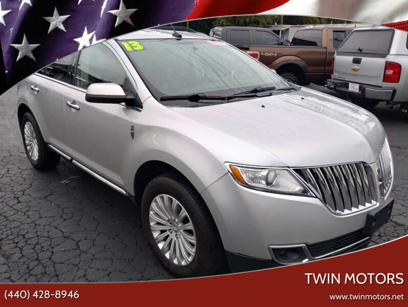 2013 Lincoln MKX for sale at TWIN MOTORS in Madison OH