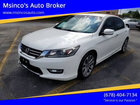 2013 Honda Accord for sale at Msinco's Auto Broker in Snellville GA