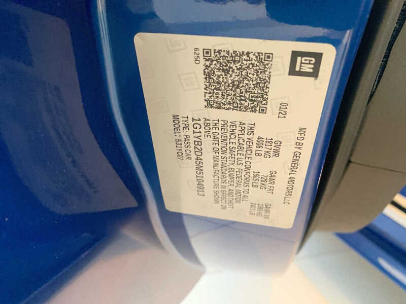 2021 Chevrolet Corvette Stingray