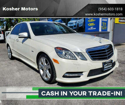 2012 Mercedes-Benz E-Class for sale at Kosher Motors in Hollywood FL