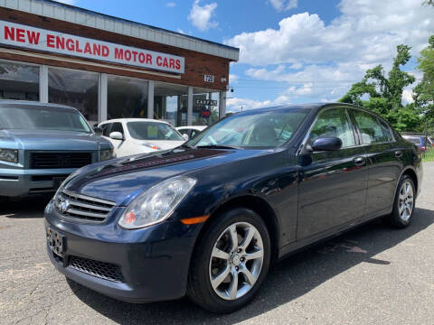 2006 Infiniti G35 for sale at New England Motor Cars in Springfield MA