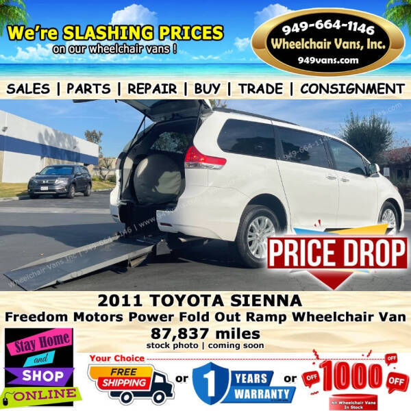 2011 Toyota Sienna for sale at Wheelchair Vans Inc in Laguna Hills CA