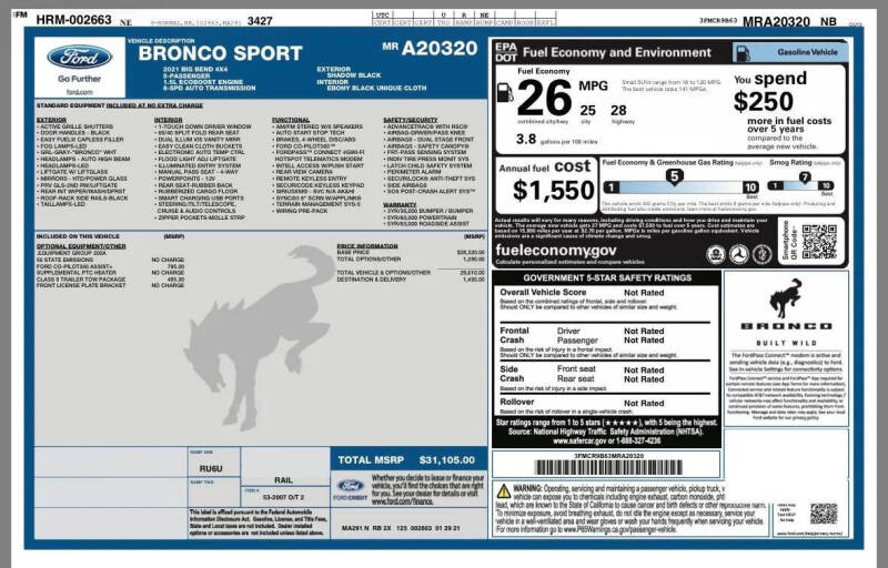 2021 Ford Bronco Sport Big Bend