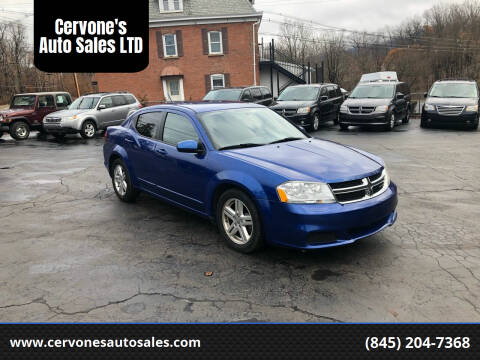 2013 Dodge Avenger for sale at Cervone's Auto Sales LTD in Beacon NY