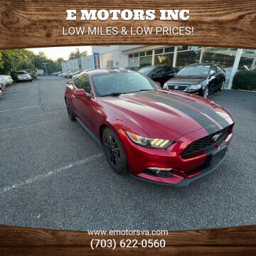 2016 Ford Mustang for sale at E Motors INC in Vienna VA