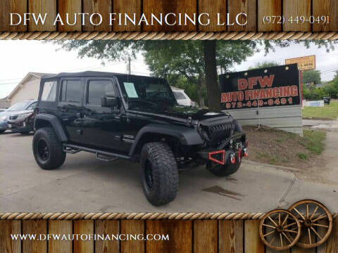 2016 Jeep Wrangler Unlimited for sale at DFW AUTO FINANCING LLC in Dallas TX