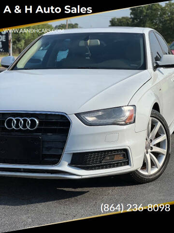 2014 Audi A4 for sale at A & H Auto Sales in Greenville SC