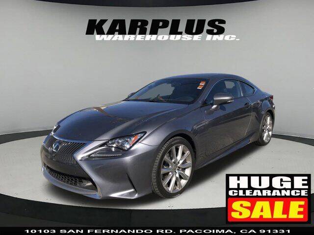 2015 Lexus RC 350 for sale at Karplus Warehouse in Pacoima CA