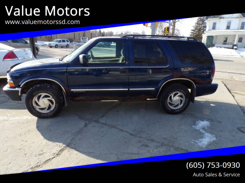 2001 Chevrolet Blazer for sale at Value Motors in Watertown SD