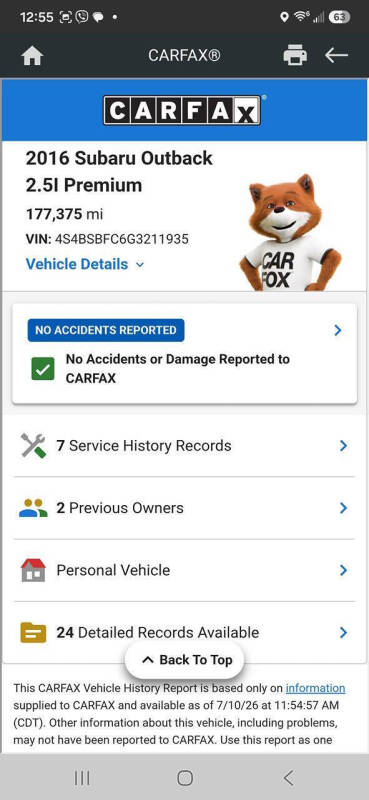 2016 Subaru Outback 2.5i Premium