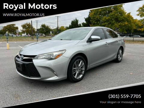 2015 Toyota Camry Hybrid for sale at Royal Motors in Hyattsville MD