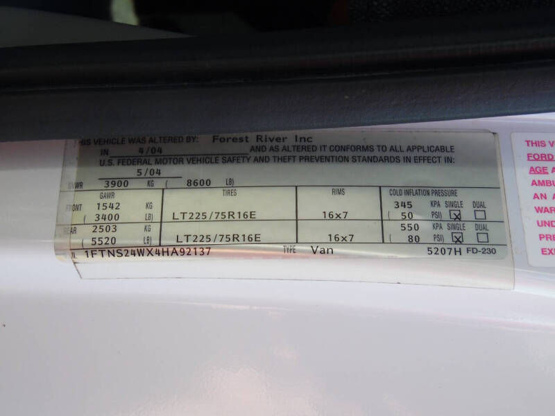 2004 Ford E-Series E-250