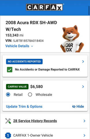 2008 Acura RDX SH-AWD w/Tech