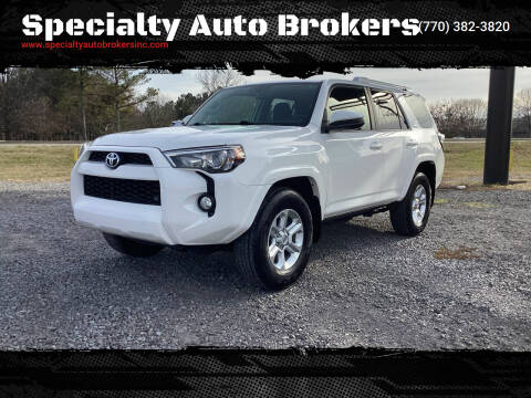 2017 Toyota 4Runner for sale at Specialty Auto Brokers in Cartersville GA