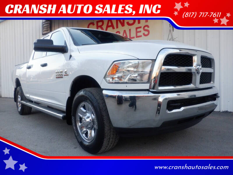 2018 RAM 2500 for sale at CRANSH AUTO SALES, INC in Arlington TX