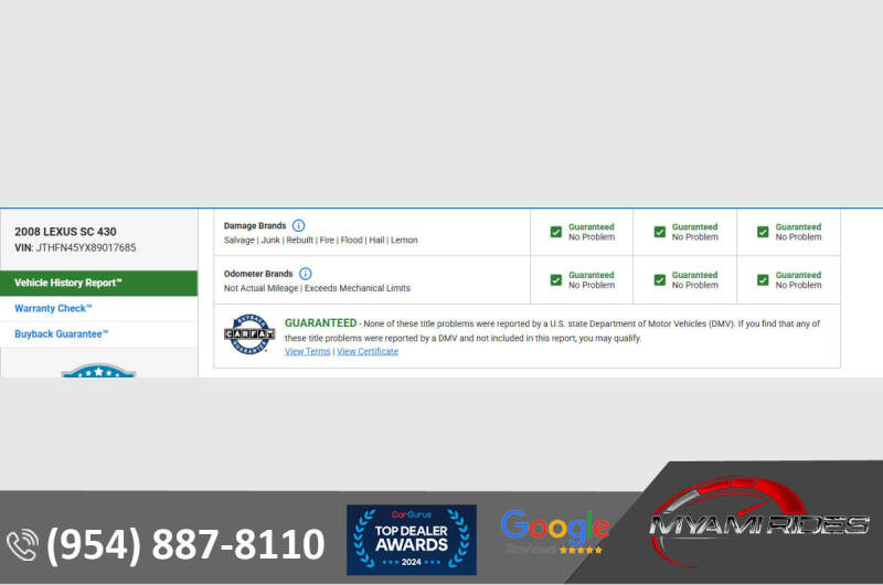 2008 Lexus SC 430