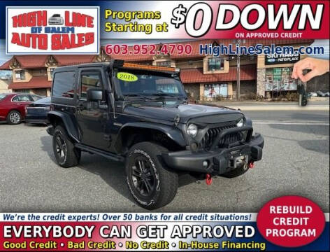 2018 Jeep Wrangler JK for sale at High Line Auto Sales of Salem in Salem NH