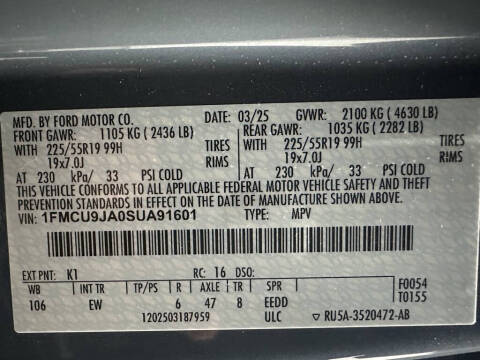 2025 Ford Escape Platinum