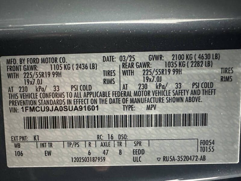 2025 Ford Escape Platinum