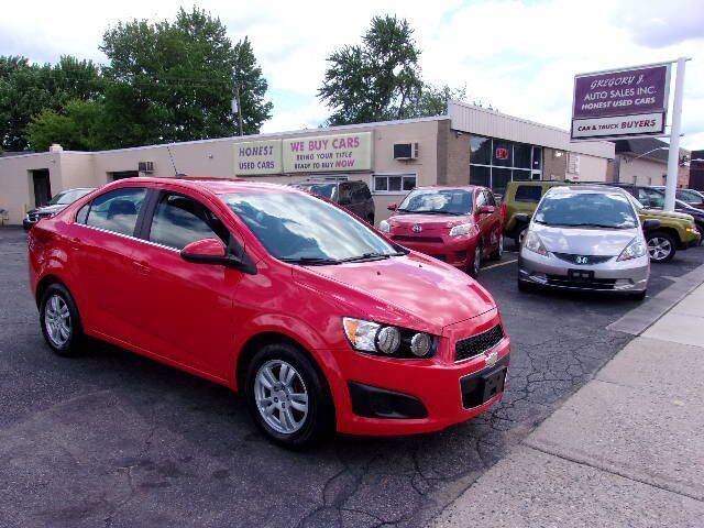 2015 Chevrolet Sonic for sale at Gregory J Auto Sales in Roseville MI