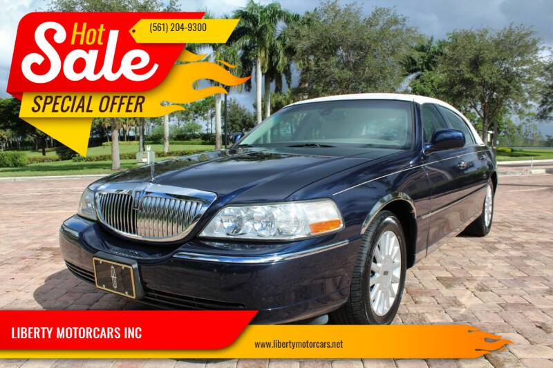 2003 Lincoln Town Car for sale at LIBERTY MOTORCARS INC in Royal Palm Beach FL