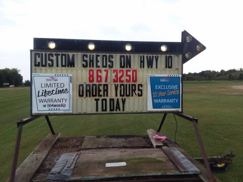  Custom sheds On Hwy 10 Custom sheds for sale at Dave's Auto Sales & Service in Weyauwega WI