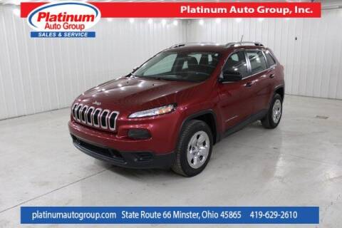 2016 Jeep Cherokee for sale at Platinum Auto Group Inc. in Minster OH