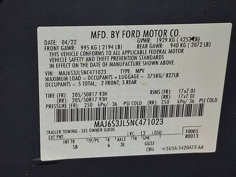 2022 Ford EcoSport SES