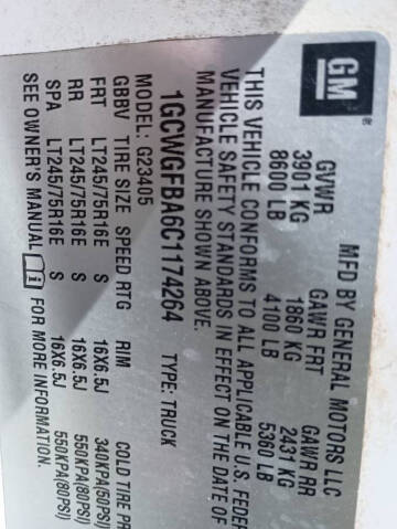 2012 Chevrolet Express 2500