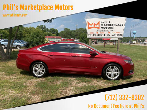2015 Chevrolet Impala for sale at Phil's Marketplace Motors in Arnolds Park IA