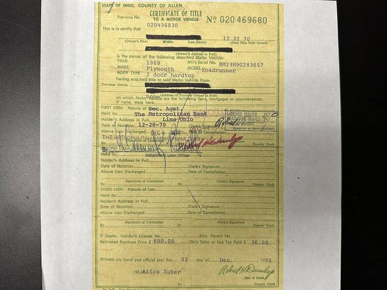 1969 Plymouth Roadrunner
