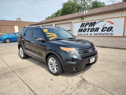 2013 Ford Explorer for sale at RPM Motor Company in Waterloo IA