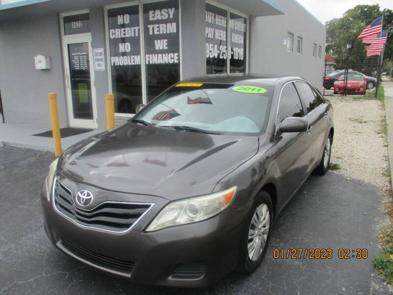 2011 Toyota Camry for sale at K & V AUTO SALES LLC in Hollywood FL