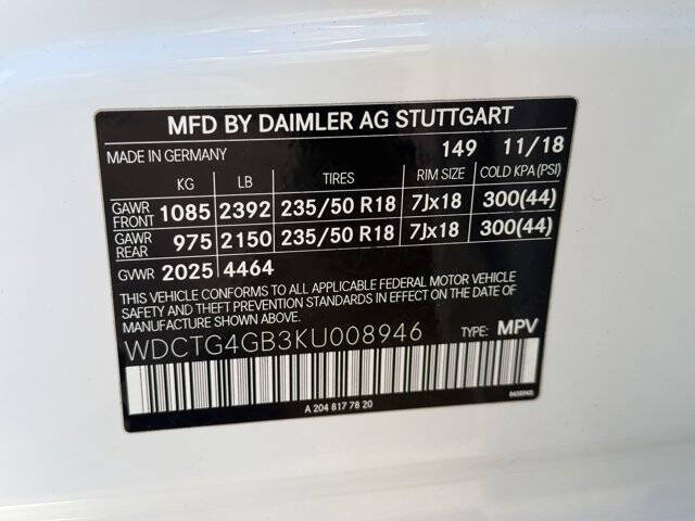 2019 Mercedes-Benz GLA GLA 250 4MATIC